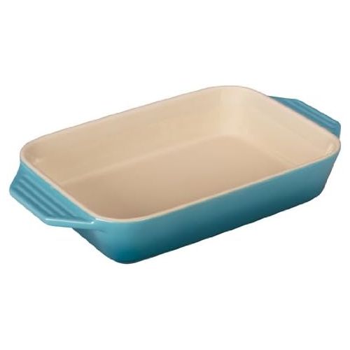 르크루제 [아마존베스트]Le Creuset Stoneware Rectangular Dish, 10.5 by 7-Inch, Caribbean