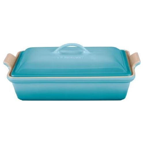 르크루제 [아마존베스트]Le Creuset Heritage Stoneware 12-by-9-Inch Covered Rectangular Dish, Caribbean