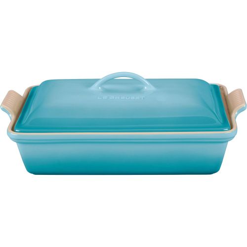 르크루제 [아마존베스트]Le Creuset Heritage Stoneware 12-by-9-Inch Covered Rectangular Dish, Caribbean