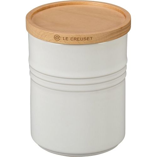 르크루제 [아마존베스트]Le Creuset of America 5 1/2 Canister with Wood Lid, 2 1/2 quart, White