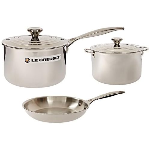 르크루제 [아마존베스트]Le Creuset 5-Piece Tri-Ply Stainless Steel Cookware Set