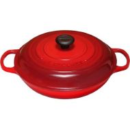 [아마존베스트]Le Creuset Signature Enameled Cast-Iron 1-1/2-Quart Round Braiser, Cerise (Cherry Red)