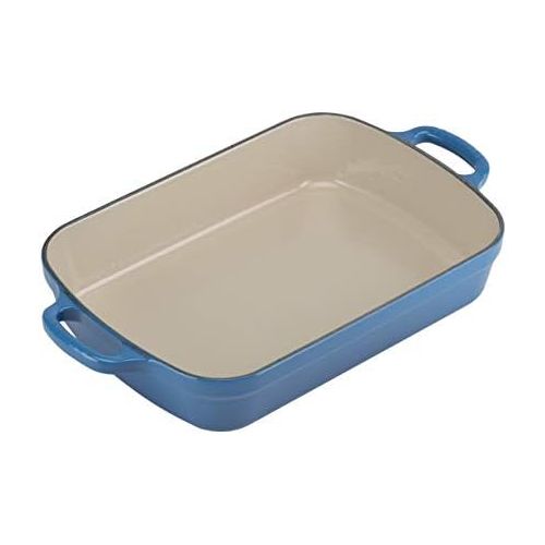 르크루제 [아마존베스트]Le Creuset Signature Cast Iron Rectangular Roaster, 5.25-Quart, Marseille