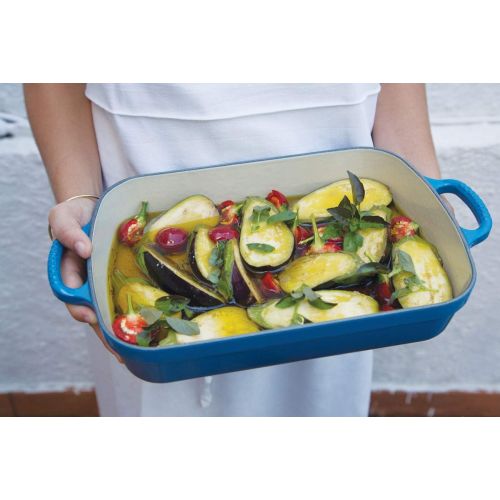 르크루제 [아마존베스트]Le Creuset Signature Cast Iron Rectangular Roaster, 5.25-Quart, Marseille