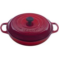 [아마존베스트]Le Creuset LS2532-3067 Signature Enameled Cast-Iron 3 1/2 Quart Round Braiser, Cerise (Cherry Red)