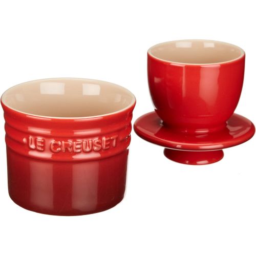 르크루제 [아마존베스트]Le Creuset Stoneware Butter Crock, 6-Ounce, Cerise (Cherry Red)