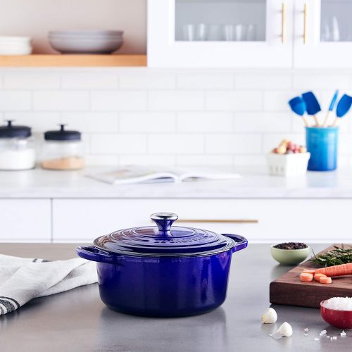 르크루제 [아마존베스트]Le Creuset of America LS2501-2278SS Signature Round Dutch Oven, 3.5 qt, Indigo