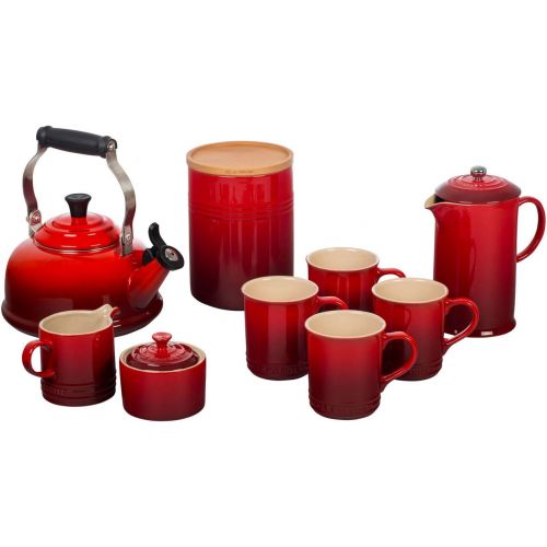 르크루제 [아마존베스트]Le Creuset Enamel-on-Steel Zen 1-2/3-Quart Teakettle, Cerise (Cherry Red)