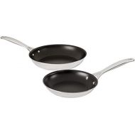 [아마존베스트]Le Creuset SSP14102 2 Piece Nonstick Stainless Steel Fry Pan Set