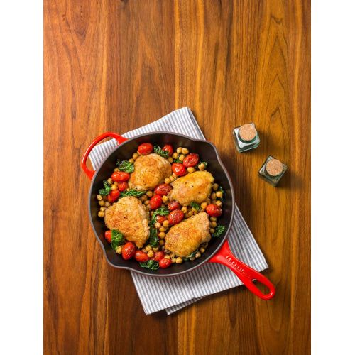 르크루제 [아마존베스트]Le Creuset Signature Iron Handle Skillet, 11-3/4-Inch, Cerise (Cherry Red)