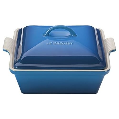 르크루제 [아마존베스트]Le Creuset Stoneware 2-1/2-Quart Covered Square Casserole, Marseille