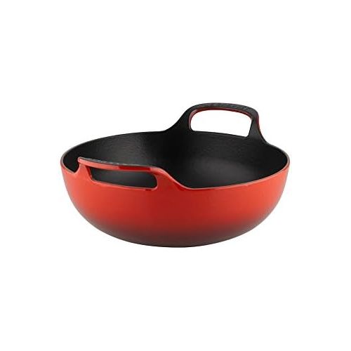 르크루제 [아마존베스트]Le Creuset of America Enameled Cast Iron Balti Dish, 3-Quart, Cerise (Cherry Red)