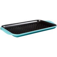 [아마존베스트]Le Creuset of America Enameled Cast Iron Double Burner Grill, 15 3/4 x 9 x 1/X-Large, Caribbean