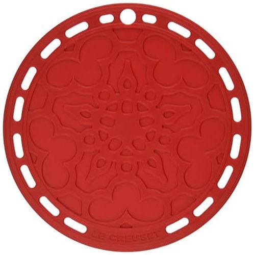 르크루제 [아마존베스트]Le Creuset Silicone 8 Round French Trivet, Cerise (Cherry Red)