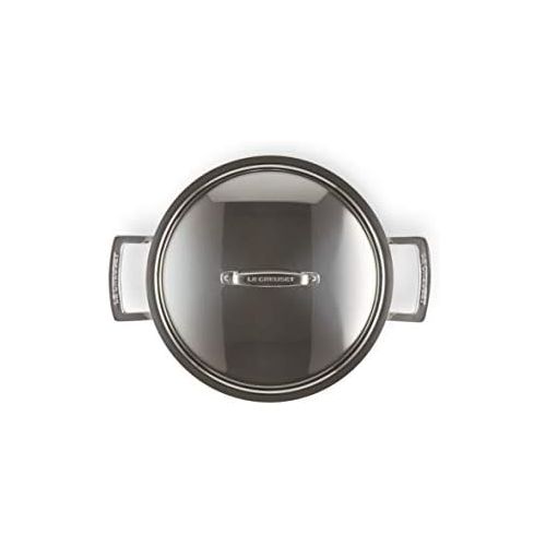 르크루제 Le Creuset 3-ply Bratentopf mit Deckel, Ø 24 cm, Rostfreier Edelstahl, 5,3L Volumen, Fuer alle Herdarten inkl. Induktion geeignet, Silber