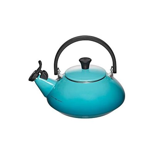 르크루제 Le Creuset Q9213-17 Zen 1-2/3-Quart Teakettle, Caribbean, 1.6 Quart