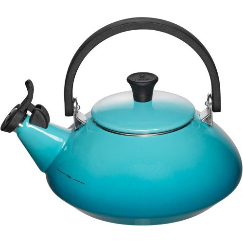 르크루제 Le Creuset Q9213-17 Zen 1-2/3-Quart Teakettle, Caribbean, 1.6 Quart