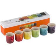 Le Creuset Espresso-Tassen-Set, 6-teilig, Je 8,5 cm, Steinzeug, Regenbogen