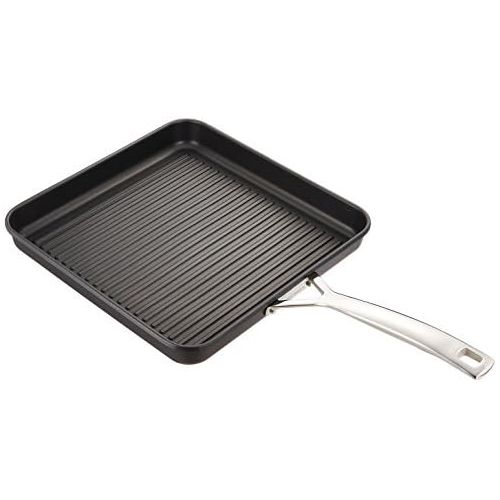 르크루제 Le Creuset 967002281 Grillrost, antihaftbeschichtet, quadratisch, 28 cm, Schwarz