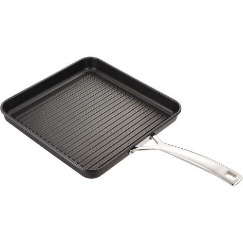 르크루제 Le Creuset 967002281 Grillrost, antihaftbeschichtet, quadratisch, 28 cm, Schwarz