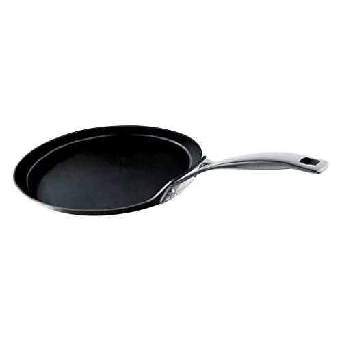 르크루제 Le Creuset Aluminium-Antihaft Crepes-Pfanne, Ø 24 cm, PFOA-frei, Fuer alle Herdarten inkl. Induktion geeignet, Anthrazit/Silber