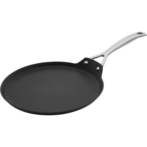 르크루제 Le Creuset Aluminium-Antihaft Crepes-Pfanne, Ø 24 cm, PFOA-frei, Fuer alle Herdarten inkl. Induktion geeignet, Anthrazit/Silber