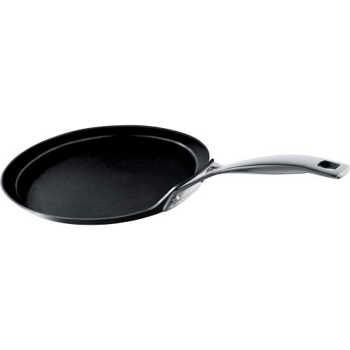 르크루제 Le Creuset Aluminium-Antihaft Crepes-Pfanne, Ø 24 cm, PFOA-frei, Fuer alle Herdarten inkl. Induktion geeignet, Anthrazit/Silber