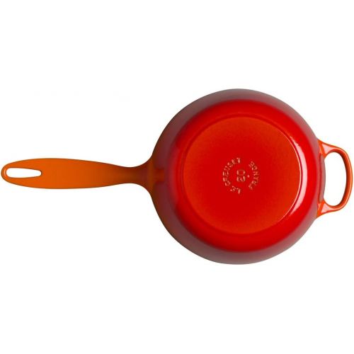 르크루제 Le Creuset Signature Gusseisen-Profitopf mit hitzebestandigem Griff, Rund, Ø 16 cm, 1,2 l, Fuer alle Herdarten inkl. Induktion geeignet, Kirschrot