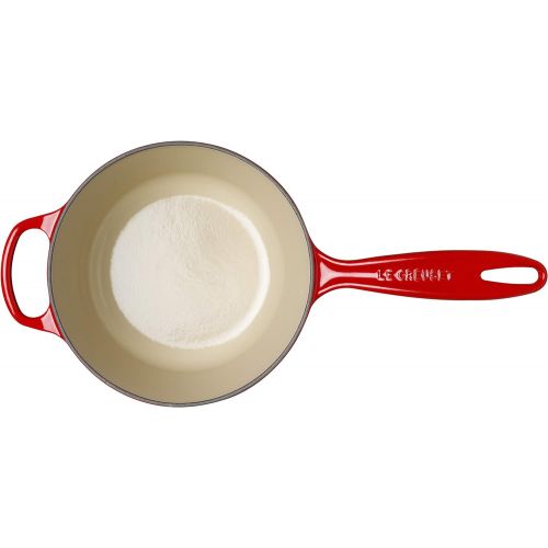 르크루제 Le Creuset Signature Gusseisen-Profitopf mit hitzebestandigem Griff, Rund, Ø 16 cm, 1,2 l, Fuer alle Herdarten inkl. Induktion geeignet, Kirschrot