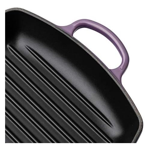 르크루제 Le Creuset Signature Gusseisen-Grillpfanne, Quadratisch, 26 cm, Fuer alle Herdarten inkl. Induktion geeignet, Cassis