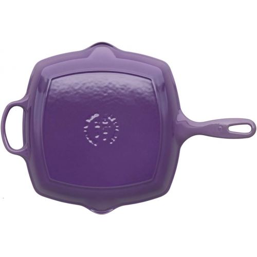 르크루제 Le Creuset Signature Gusseisen-Grillpfanne, Quadratisch, 26 cm, Fuer alle Herdarten inkl. Induktion geeignet, Cassis