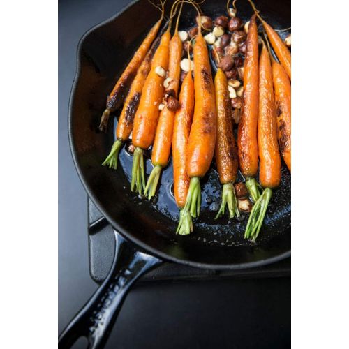 르크루제 Le Creuset Signature Gusseisen Brat- und Servierpfanne, Rund, Ø 23 cm, Fuer alle Herdarten inkl. Induktion geeignet, Schwarz