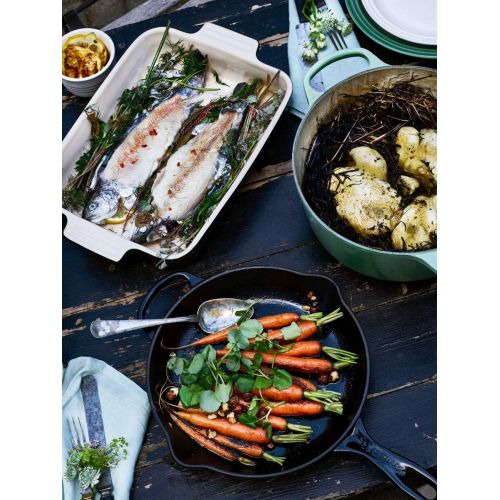 르크루제 Le Creuset Signature Gusseisen Brat- und Servierpfanne, Rund, Ø 23 cm, Fuer alle Herdarten inkl. Induktion geeignet, Schwarz