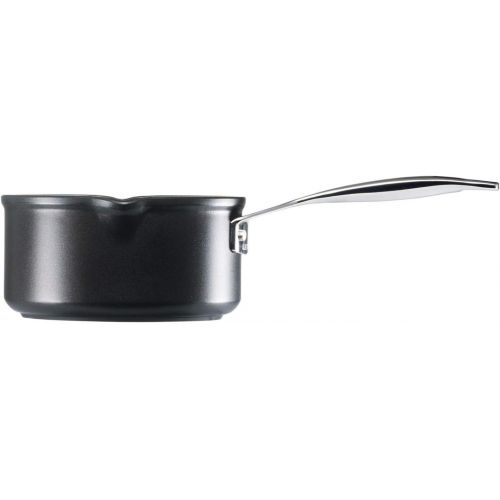 르크루제 Le Creuset Aluminium-Antihaft Milchtopf, Ø 16 cm, PFOA-frei, Fuer alle Herdarten inkl. Induktion geeignet, Anthrazit/Silber