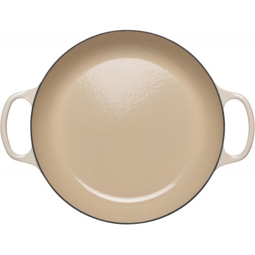 르크루제 Le Creuset Signature Gusseisen Gourmet-Profitopf, Rund, Ø 26 cm, 2 l, Fuer alle Herdarten inkl. Induktion geeignet, Creme