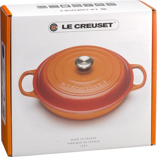 르크루제 Le Creuset Signature Gusseisen Gourmet-Profitopf, Rund, Ø 26 cm, 2 l, Fuer alle Herdarten inkl. Induktion geeignet, Creme