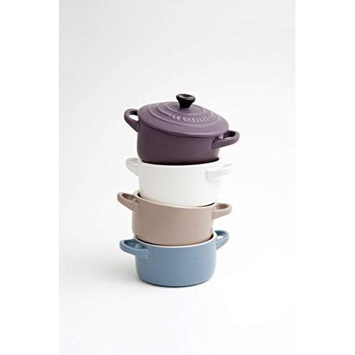 르크루제 Le Creuset Mini-Cocotte/ Brater-Set, 4-teilig, Rund, Je 200 ml, 10 x 5 cm, Steinzeug, Blau/Rosa/Weiss/Violett