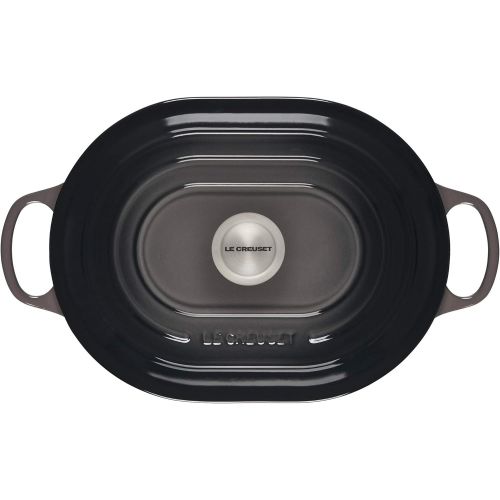 르크루제 Le Creuset LS2512-317FSS Enameled Caset Iron Dutch Oven, 3.75 qt, Oyster