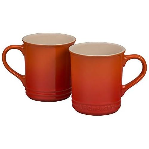 르크루제 Le Creuset of America Stoneware Set of 2 Mugs, 12-Ounce, Marseille