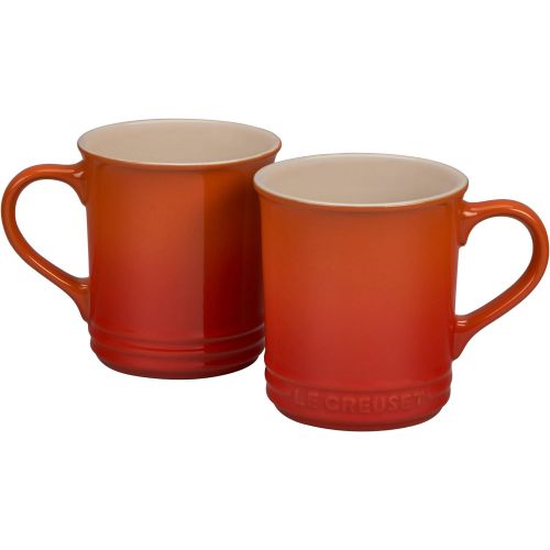 르크루제 Le Creuset of America Stoneware Set of 2 Mugs, 12-Ounce, Marseille