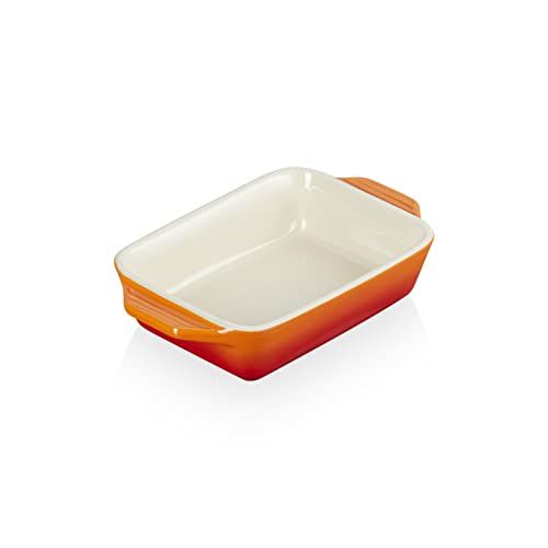 르크루제 Le Creuset PG1047S-182 Stoneware Rectangular Dish, 7 by 5-Inch, Flame