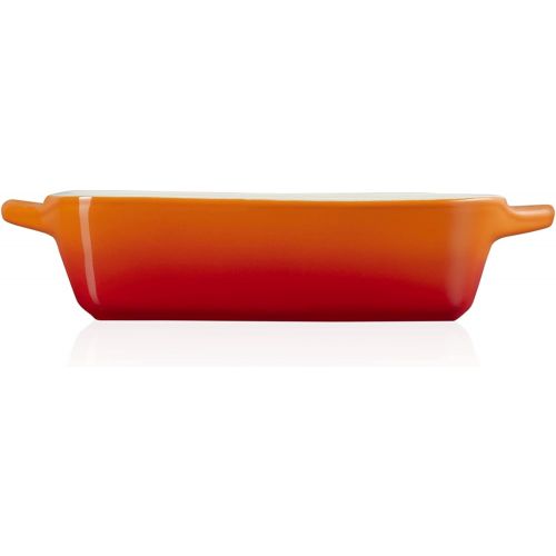 르크루제 Le Creuset PG1047S-182 Stoneware Rectangular Dish, 7 by 5-Inch, Flame