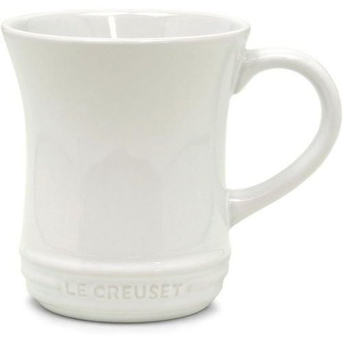 르크루제 Le Creuset White Stoneware Tea Mug, 14 Ounce