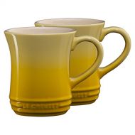 Le Creuset Soleil Yellow Stoneware 14 Ounce Tea Mug, Set of 2