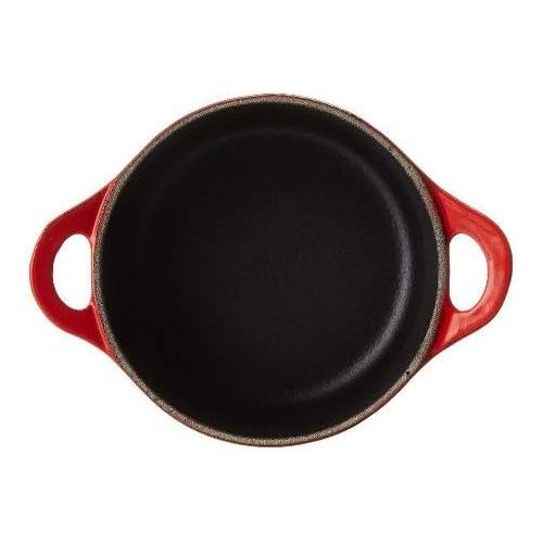 르크루제 Le Creuset Cast Iron 0.3 Quart Mini Cocotte w/ Stainless Handle, Cerise