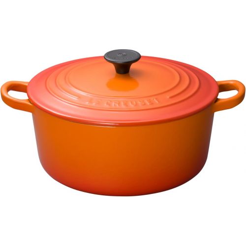 르크루제 Le Creuset Enameled Cast-Iron 3-1/2-Quart Round French Oven, Flame