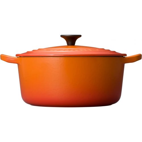 르크루제 Le Creuset Enameled Cast-Iron 3-1/2-Quart Round French Oven, Flame