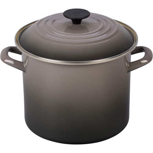 르크루제 Le Creuset Enamel-on-Steel 8-Quart Covered Stockpot, Oyster