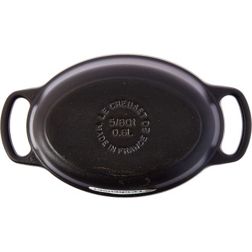 르크루제 Le Creuset LS2088-20ML Enamel Cast Iron Signature Oval Baker, 5/8Qt, Black