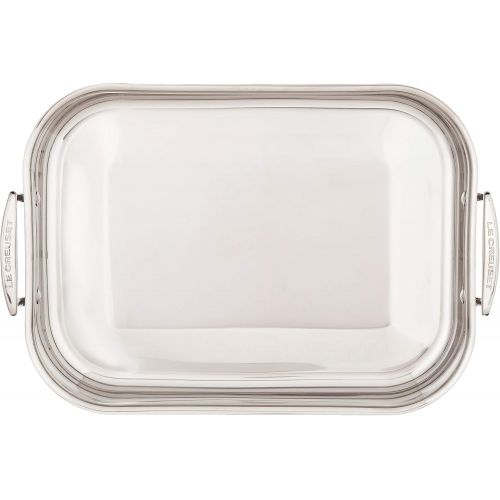 르크루제 Le Creuset SSC8611-35P Stainless Steel Small Roasting Pan With Nonstick Rack, 14 x 10-Inch